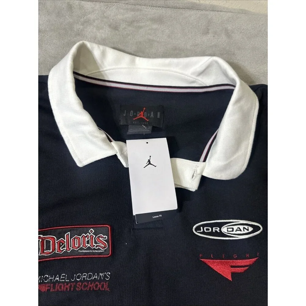 Nike Jordan Flight Rugby Shirt Men’s XL Twenty3 Flight School Patch NWT